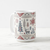Christmas Scandinavian Geometric Minimalist Koffiemok (Voorkant links)