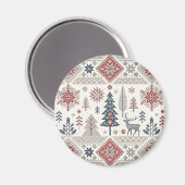 Christmas Scandinavian Geometric Minimalist Magneet (Voorkant / Achterkant)