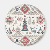 Christmas Scandinavian Geometric Minimalist Magneet (Voorkant)
