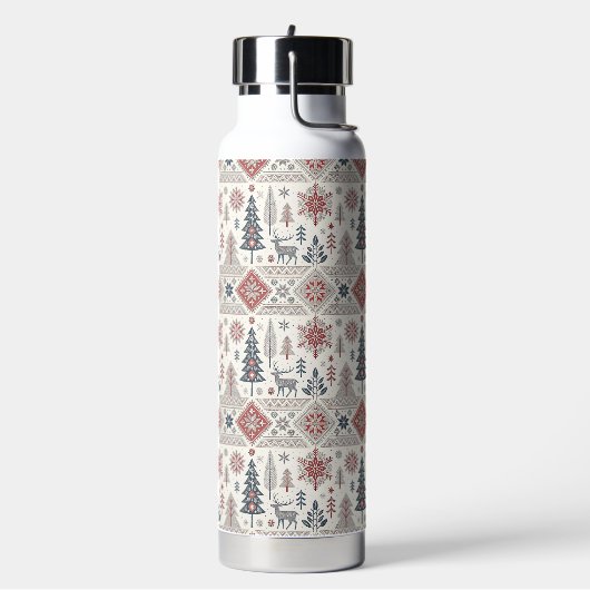 Christmas Scandinavian Geometric Minimalist Waterfles (Links)