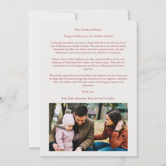 Christmas Scandinavian Style  Snowy Winter Village Feestdagenkaart (Achterkant)