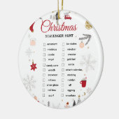 Christmas Scavenger Hunt Checklist Art Keramisch Ornament (Links)