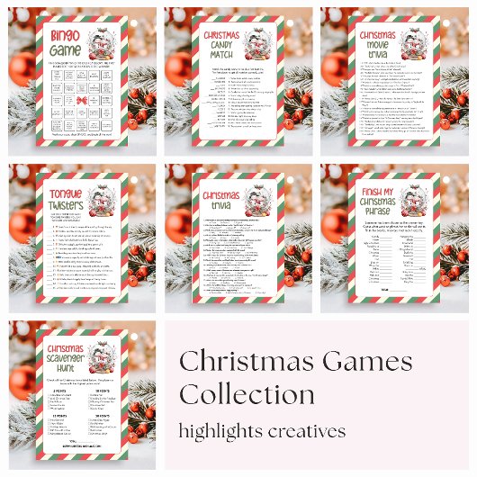 Christmas Scavenger Hunt Game Feestdagenkaart
