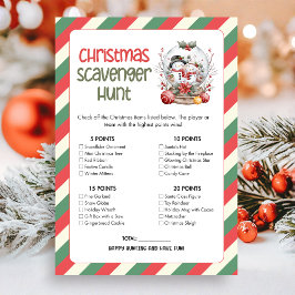 Christmas Scavenger Hunt Game Feestdagenkaart