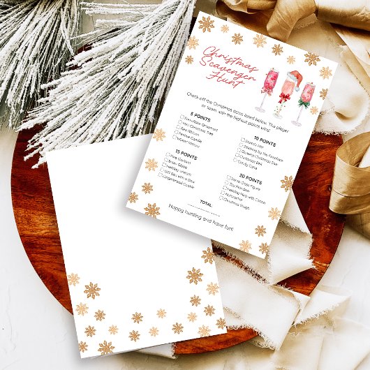 Christmas Scavenger Hunt Game Feestdagenkaart