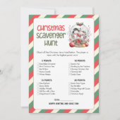 Christmas Scavenger Hunt Game Feestdagenkaart (Voorkant)