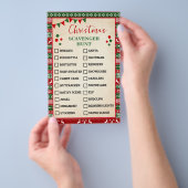 Christmas Scavenger Hunt Game Ugly Sweater Card Flyer (Hand)
