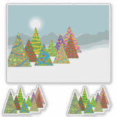 Christmas Scene Sticker (Voorkant)