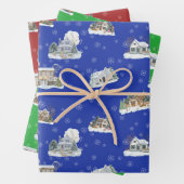 Christmas Scene Wrapping Paper Set (In situ)