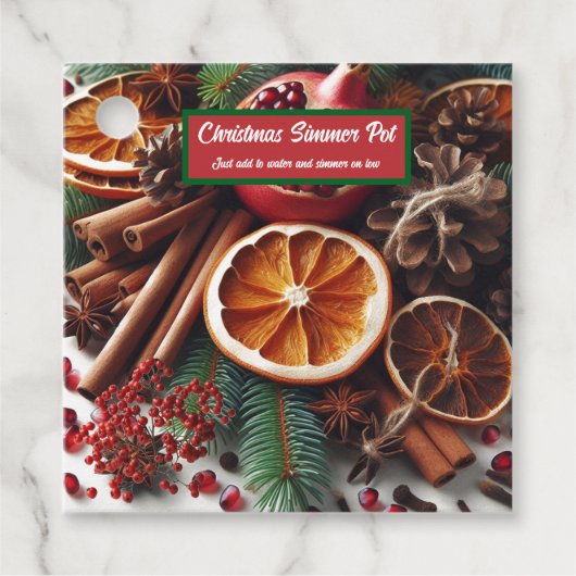 Christmas Scents Simmer Pot Bedankjes Labels (Voorkant)