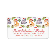 Christmas | Schattig bos dieren patroon