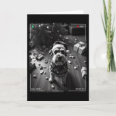 Christmas Schnauzer Caught On Camera Kaart (Voorkant)