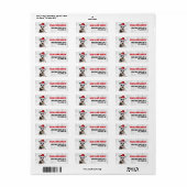 Christmas Schnauzer Dog Lover Holiday Address Etiket (Full Sheet)