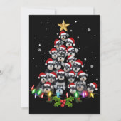 Christmas Schnauzer Dog Tree Xmas Pet Animal Kaart (Voorkant)