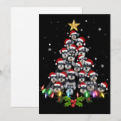 Christmas Schnauzer Dog Tree Xmas Pet Animal Kaart (Voorkant / Achterkant)