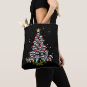 Christmas Schnauzer Dog Tree Xmas Pet Animal Tote Bag (Dichtbij)