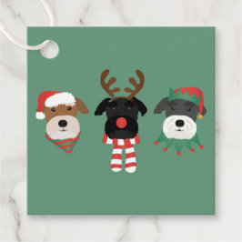 Christmas Schnauzer Dogs Bedankjes Labels
