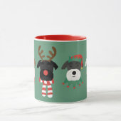 Christmas Schnauzer Dogs Mok (Midden)