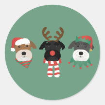 Christmas Schnauzer Dogs
