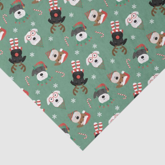 Christmas Schnauzer Dogs Tissuepapier (Detail)