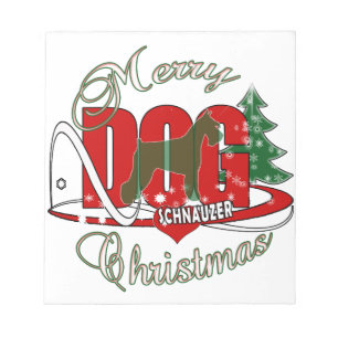 CHRISTMAS SCHNAUZER NOTITIEBLOK
