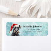 Christmas Schnauzer Retouradreslabel Etiket (Insitu)