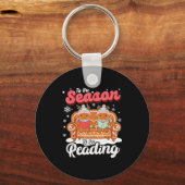 Christmas School Teacher Retro Librarian Groovy Xm Sleutelhanger (Voorkant)