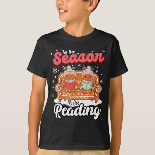 Christmas School Teacher Retro Librarian Groovy Xm T-shirt (Voorkant)