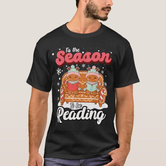Christmas School Teacher Retro Librarian Groovy Xm T-shirt (Voorkant)