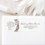 Christmas Schrift krans retour adres Etiket (Insitu)