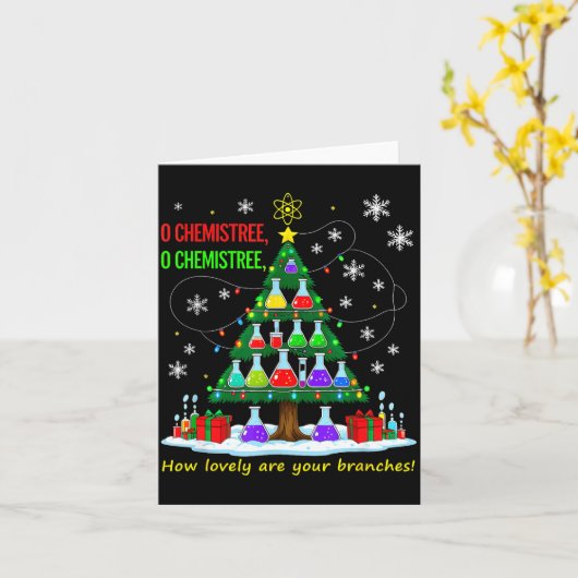 Christmas Science Teacher 67 Meme Santa Oh Chemist Kaart (Gele Bloem)