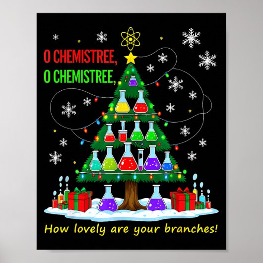 Christmas Science Teacher 67 Meme Santa Oh Chemist Poster (Voorkant)