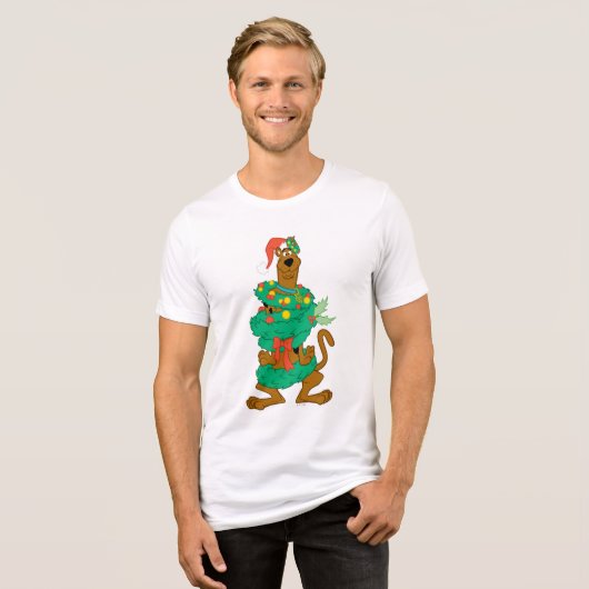 Christmas Scooby Tri-Blend Shirt (Voorkant volledig)