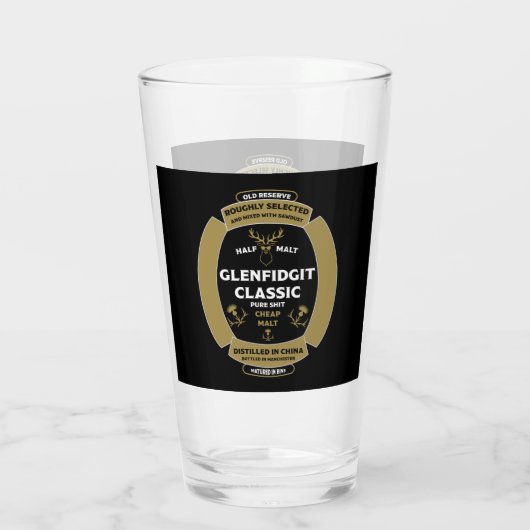 Christmas Scotch Whiskey Label Glas (Achterkant)