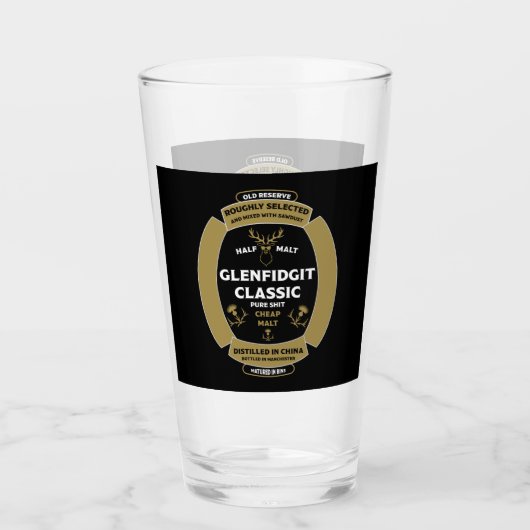 Christmas Scotch Whiskey Label Glas (Voorkant)