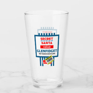 Christmas Scotch Whiskey Label Glas