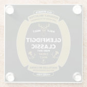 Christmas Scotch Whiskey Label Glazen Onderzetter (Achterkant)