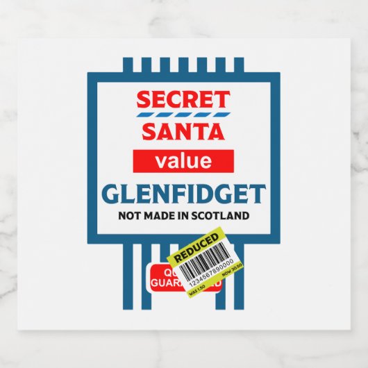 Christmas Scotch Whiskey Label Likeurfles Etiket (Enkel label)