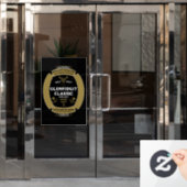 Christmas Scotch Whiskey Label Raamsticker (Kantoordeur)