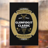 Christmas Scotch Whiskey Label Raamsticker (Vel 2)