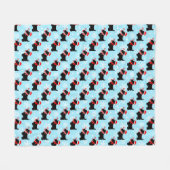 Christmas Scottie Dogs Pattern Fleece Deken (Voorkant (Horizontaal))