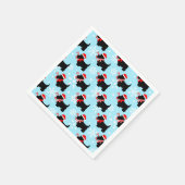 Christmas Scottie Dogs Pattern Servet (Hoek)