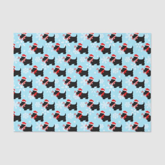 Christmas Scottie Dogs Pattern Tissuepapier (Voorkant)