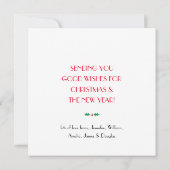 Christmas Scottie Hond Buffel Plaid Groen Flat Notitiekaartje (Achterkant)