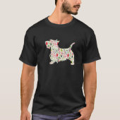 Christmas Scottie Scottish Terrier Dog Wrapping Pa T-shirt (Voorkant)