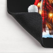 Christmas Scottish Highland Cow Wrapped In Christm Muismat (Hoek)