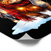 Christmas Scottish Highland Cow Wrapped In Christm Poster (Hoek)