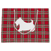 Christmas Scottish Terrier Gift Bag Groot Cadeauzakje (Voorkant)