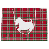 Christmas Scottish Terrier Gift Bag Groot Cadeauzakje (Achterkant)