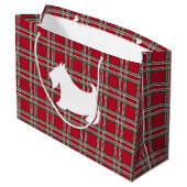 Christmas Scottish Terrier Gift Bag Groot Cadeauzakje (Achterkant Gekanteld)